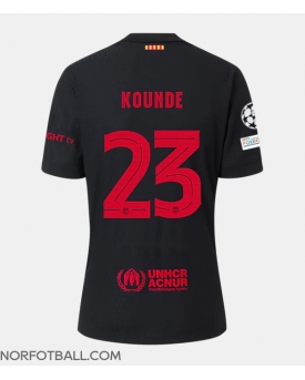 Billige Fotballdrakt Barcelona Jules Kounde #23 Replika Bortedrakt 2024-25 Kortermet